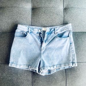 Pacsun Prism Denim Mom Shorts